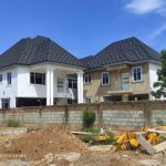 Euro tile roofing installed on residential home in Ghana